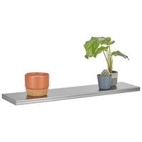 Wandboard in Edelstahlfarben - Edelstahlfarben, MODERN, Holzwerkstoff (60/1,8/15cm) - Premium Living