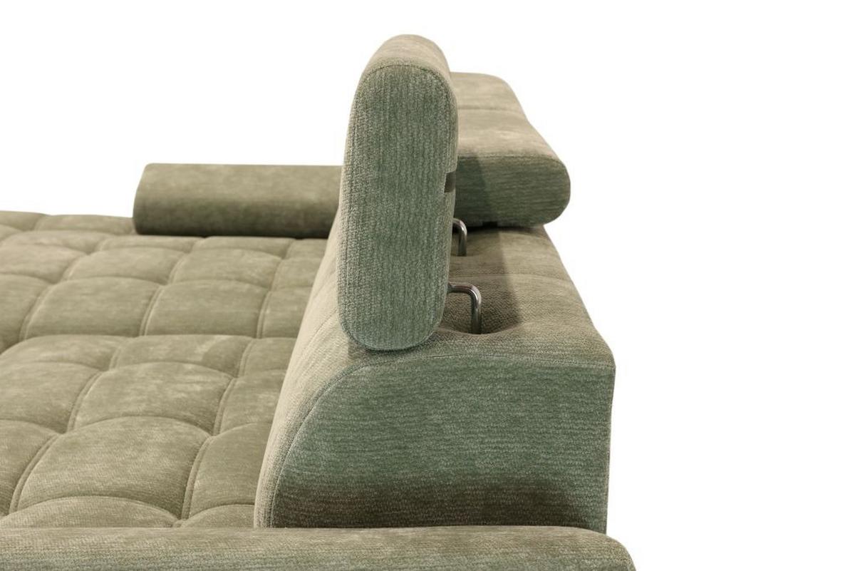 Kutna Garnitura Vegas - zelena/crna, Design, drvo/tekstil (173/294cm) - Modern Living