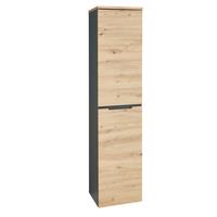 Irattartó Szekrény Memphis - grafitszürke/Artisan tölgy, Modern, faalapú anyag (45/197/38cm) - Premium Living