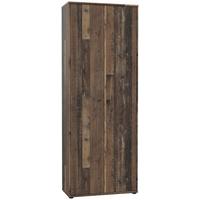 Omara S Klasičnimi Vrati Tempra 2, Rjava - temno rjava/sivorjava, Design, leseni material (73,7/197,5/34,8cm)