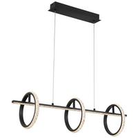 Lampă suspendată cu LED Ulo - negru, Modern, plastic/metal (80/20/120cm) - Modern Living