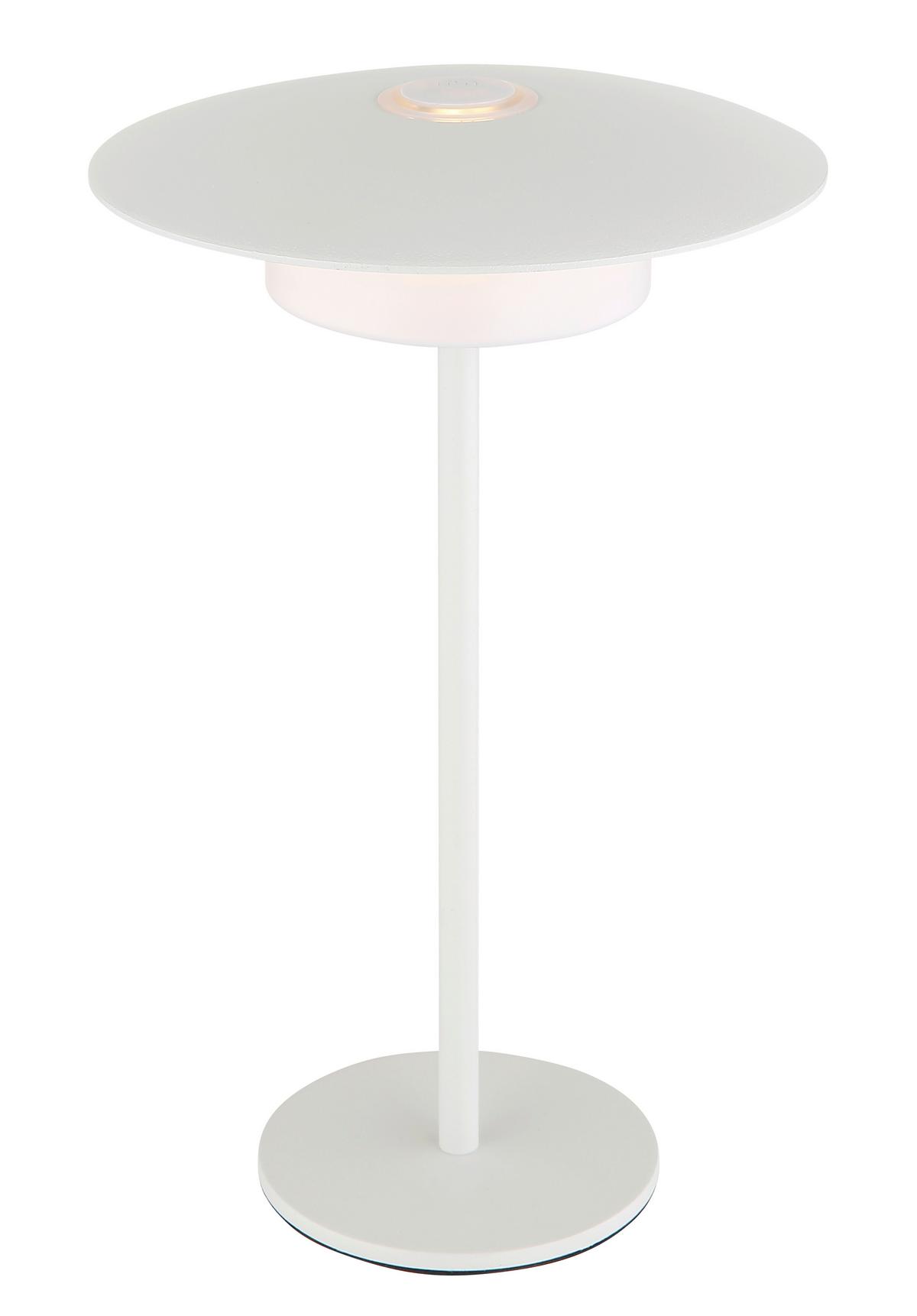 LED-Tischleuchte Kyler Weiß max. 3 Watt - Weiss, Design, Kunststoff/Metall (18/30cm) - Globo