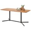 MATBORD VALLETTA - svart/ekfärgad, Modern, metall/trämaterial (160/90/76cm) - Premium Living