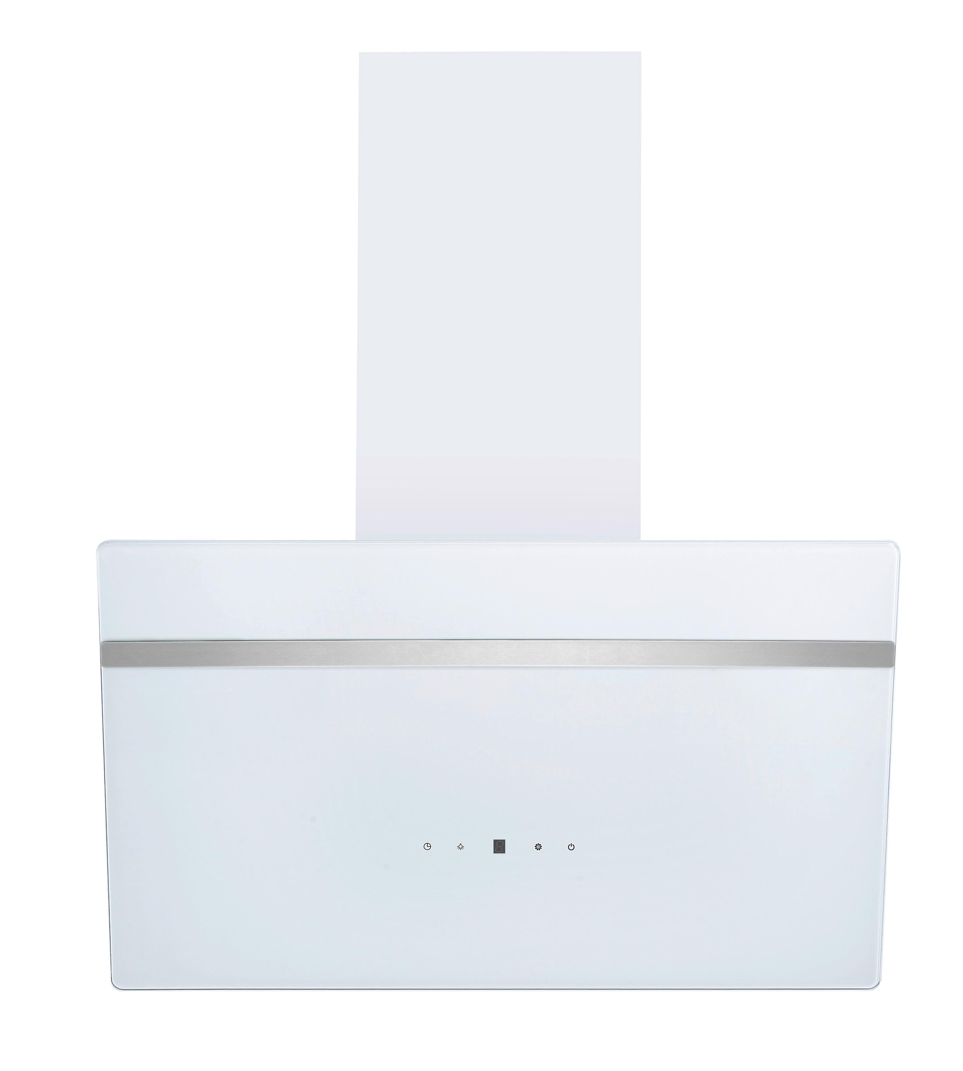 Dunstabzugshaube S20-60AWTH Weiß - Edelstahlfarben/Weiß, Basics, Glas/Metall (60/111.60/29.6cm) - PKM