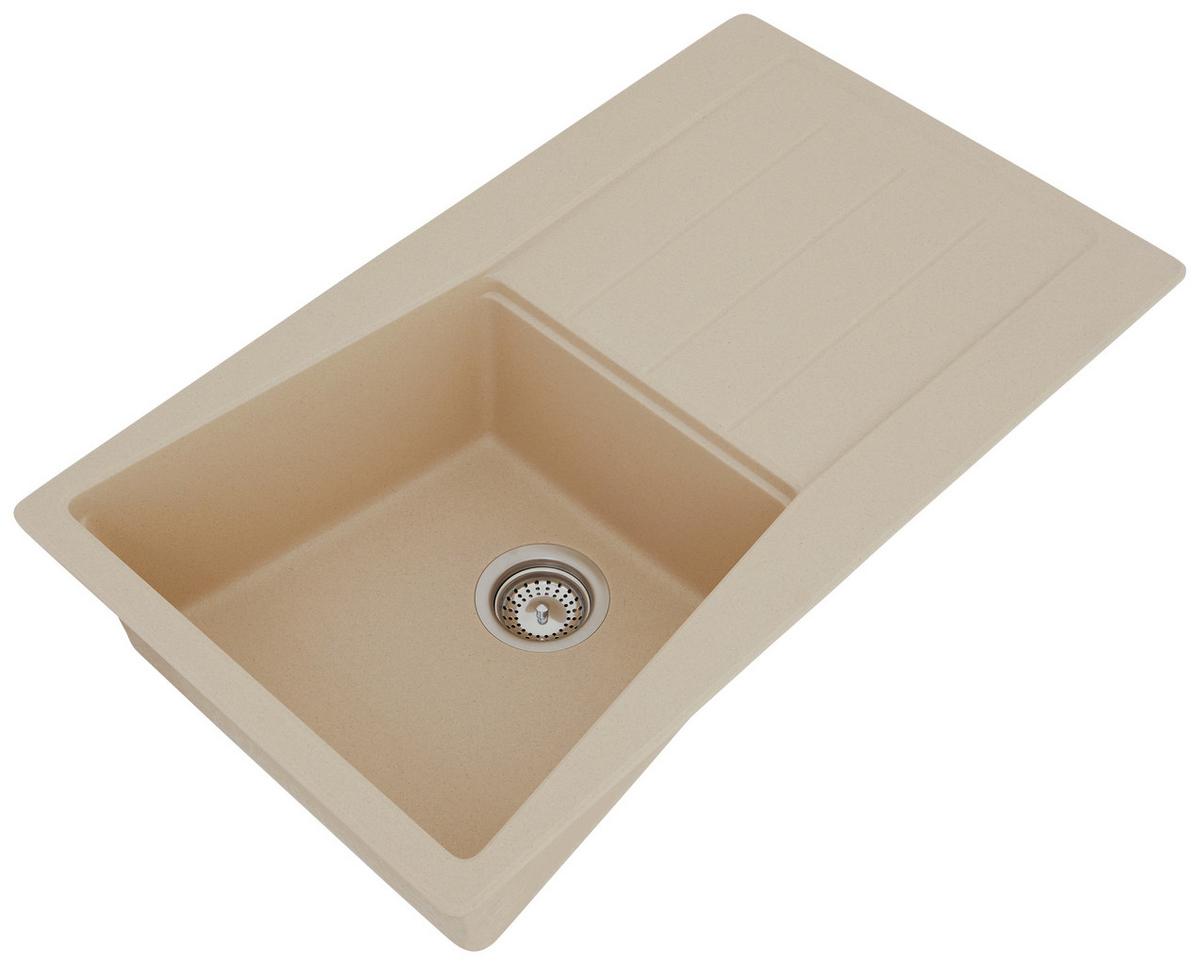 Granitspüle Seattle ca. 86x20x50 cm Beige - Beige, Trend, Stein (86/20/50cm) - Respekta