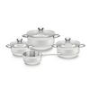 GRYT- OCH KASTRULLSET DARIA -TOP- - klar/silver, Klassisk, metall/glas - Based