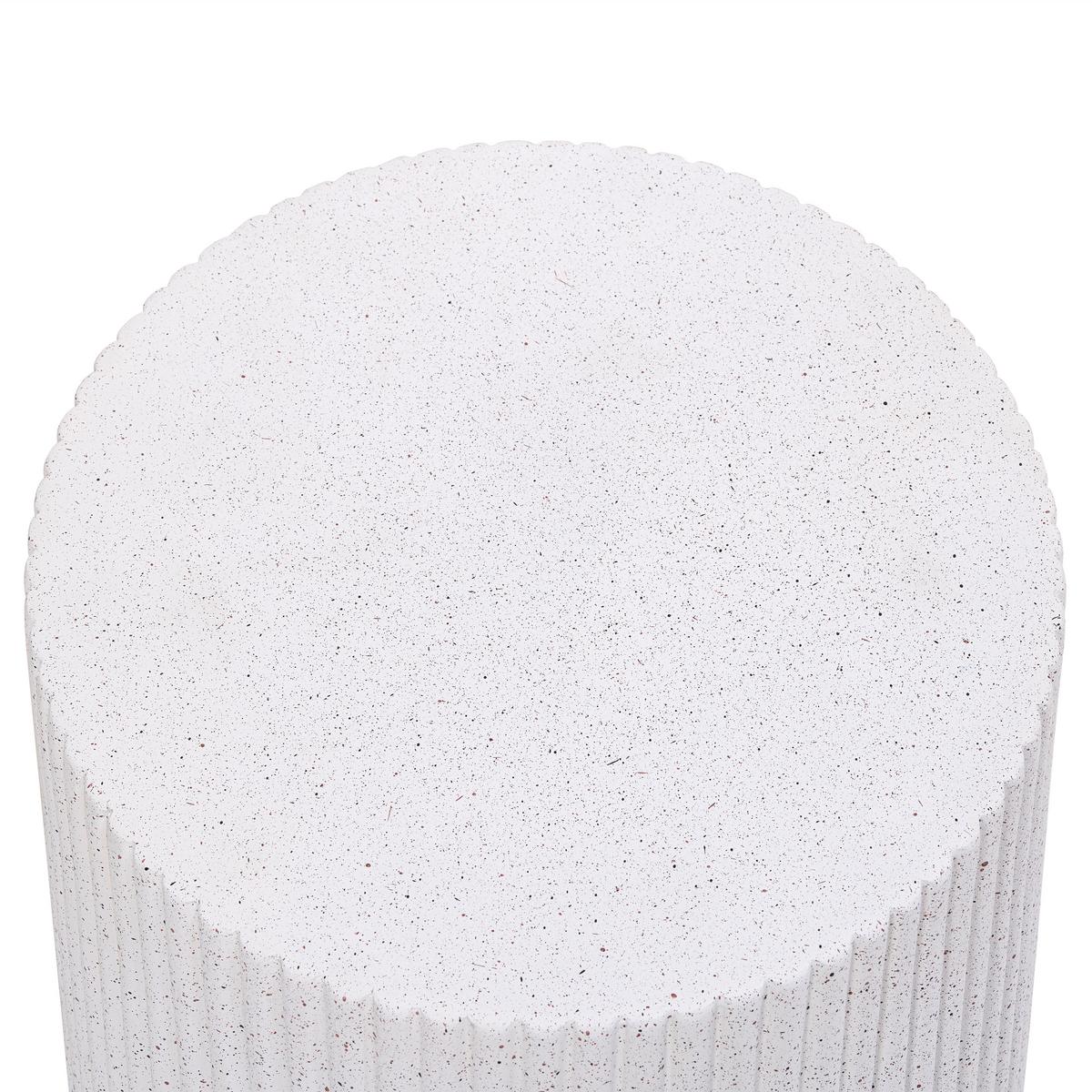 Hocker/Beistelltisch Jasper Weiß - Weiß, MODERN, Stein (39/48/39cm) - Mömax