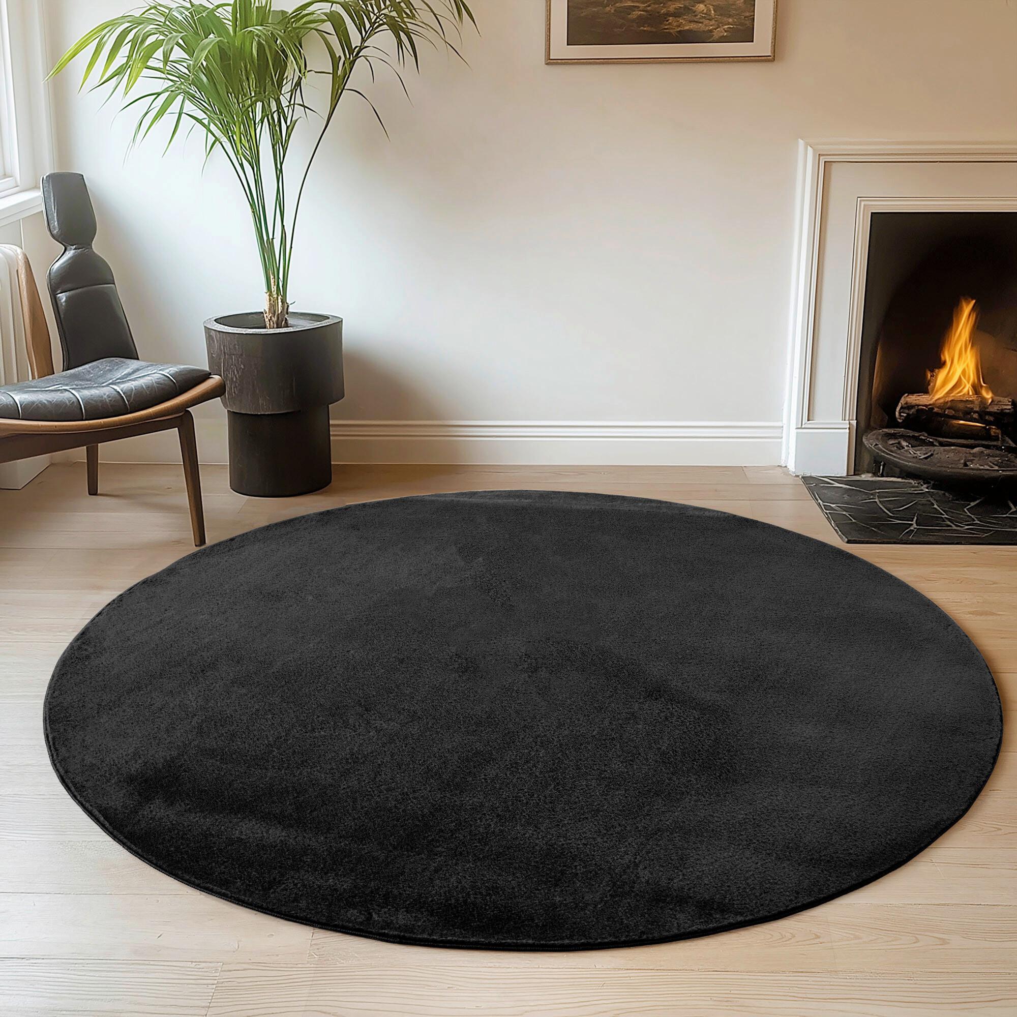Tkana Preproga Joy, Črna, 120cm - črna, Design, tekstil (120cm)
