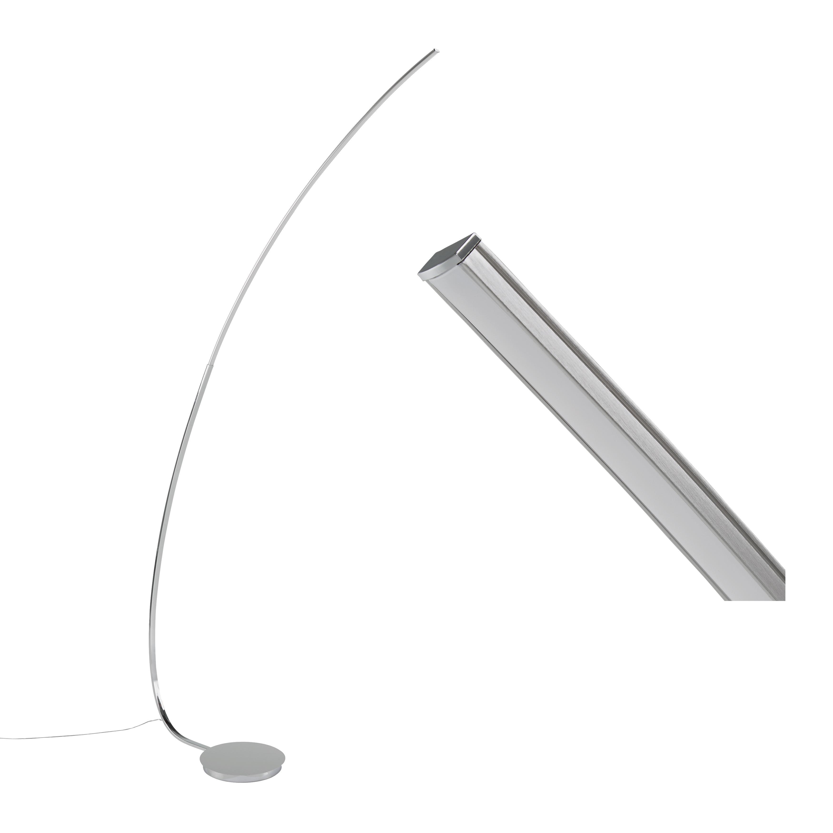 LED-Stehleuchte Tami max. 17 Watt - Chromfarben, KONVENTIONELL, Kunststoff/Metall (115/191,5cm) - Mömax modern living