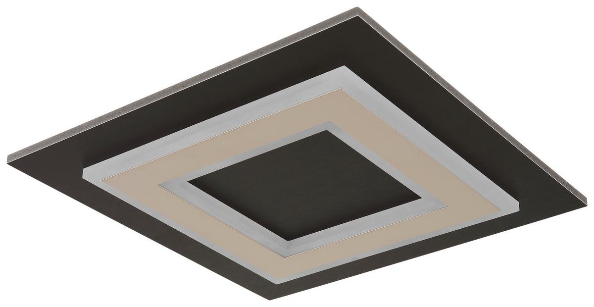 LAMPA SUFITOWA LEANA - czarny/opal, Design, tworzywo sztuczne/metal (32/32/5,5cm) - Novel