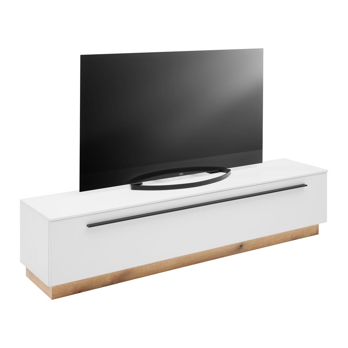 Tv-element Mateo, Bela - Moderno, umetna masa/leseni material (180/41/40cm) - Mömax