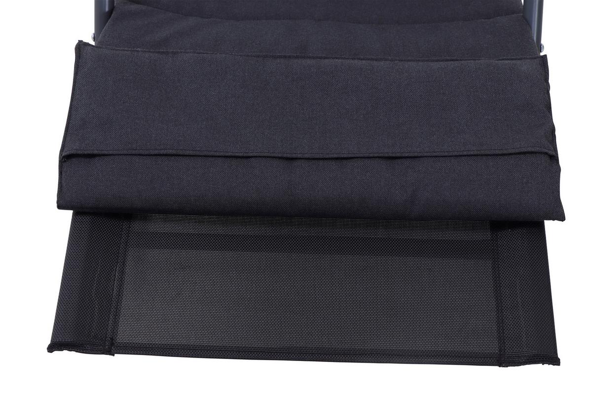 Sienna Garden Relaxliege ca.57x81x143cm Schwarz - Schwarz, KONVENTIONELL, Kunststoff/Textil (57/81/143cm) - Siena Garden