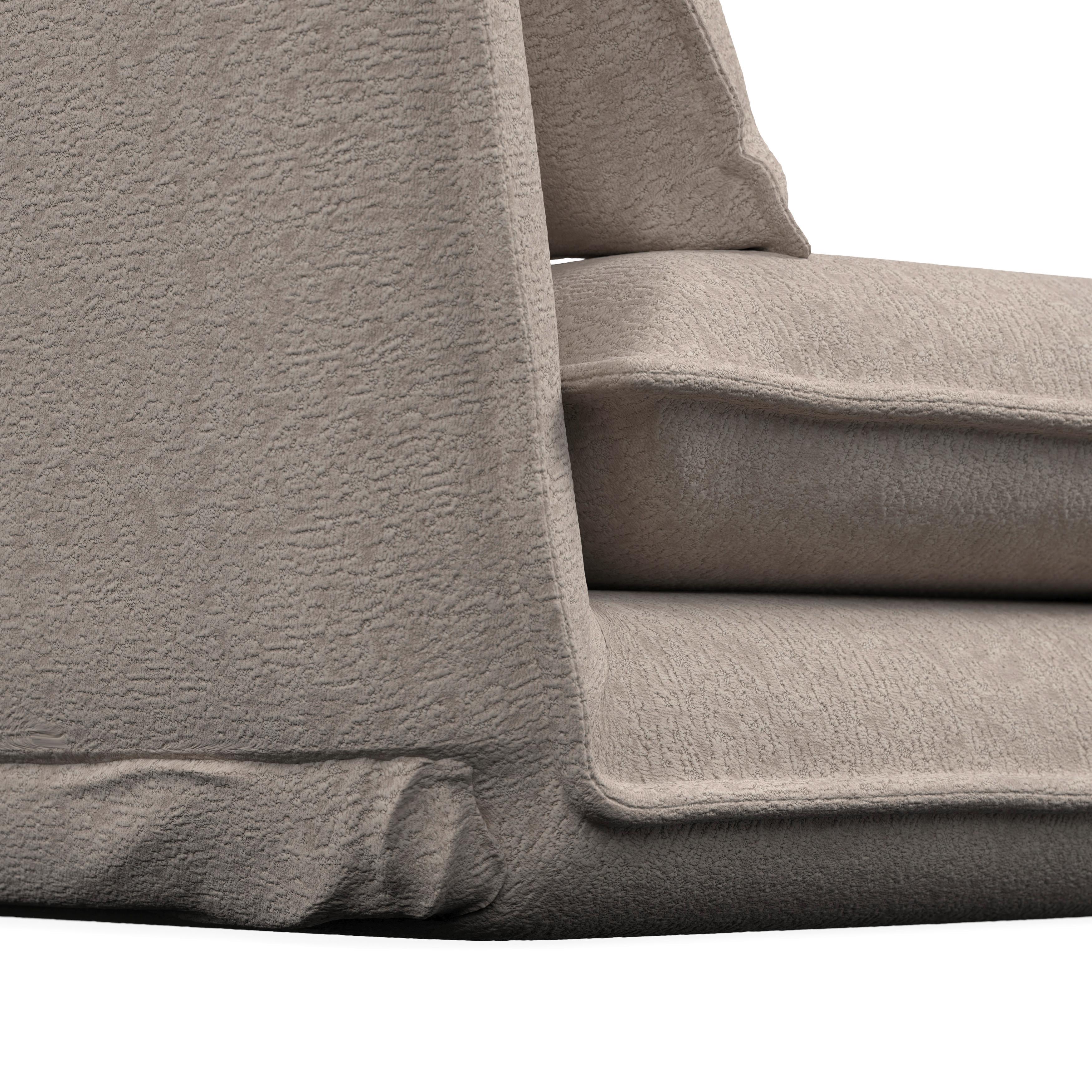 BÄDDSOFFA MACY - beige, Modern, metall/textil (141/68/87cm) - Bessagi Home