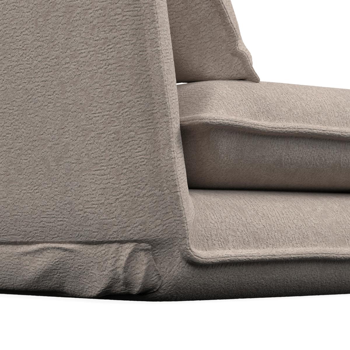 Schlafsofa Macy Bouclé Beige - Beige, MODERN, Textil/Metall (140/35/63cm) - Bessagi Home