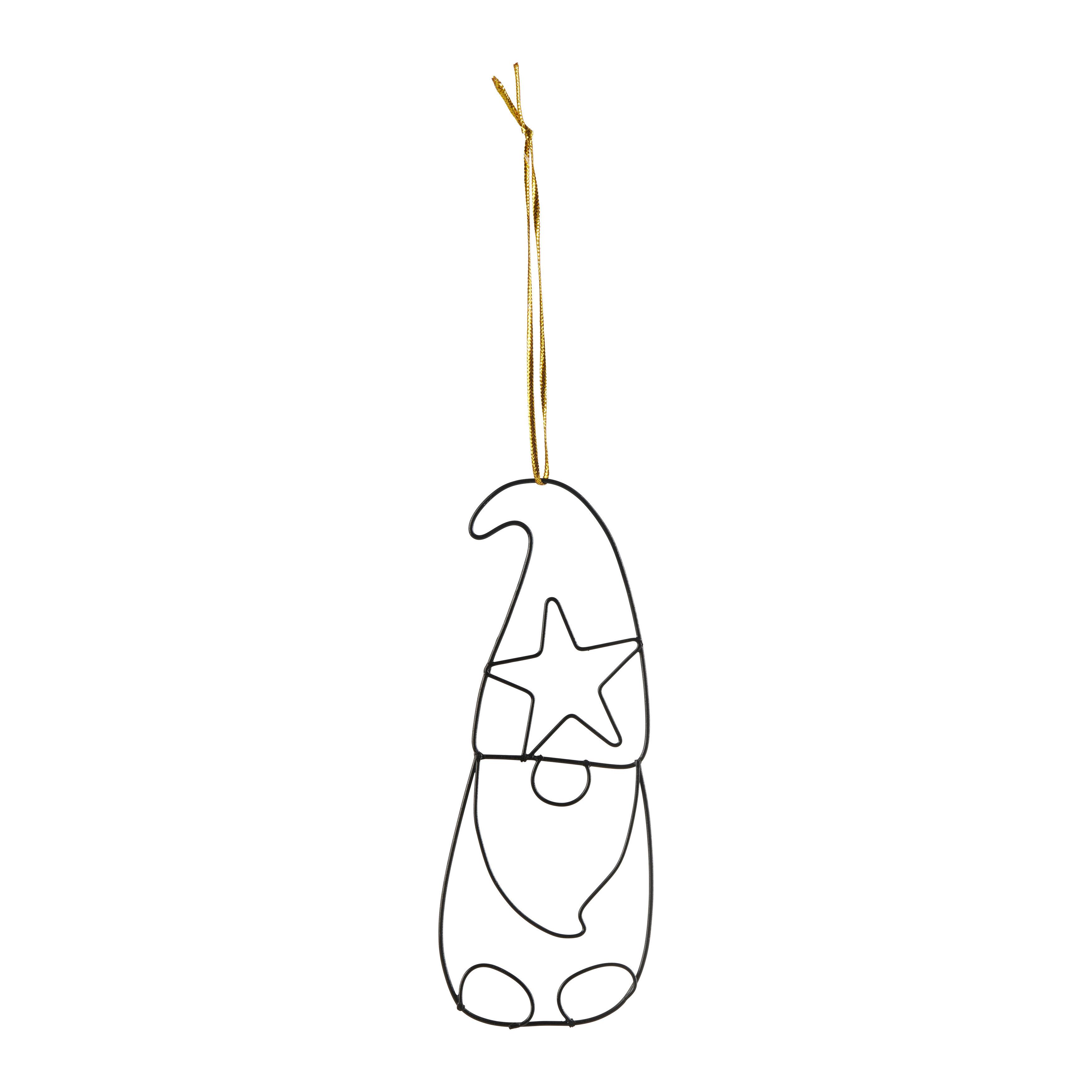 Dekorativni Obesek Lola - zlate barve/črna, Konvencionalno, kovina/tekstil (5/12,5cm) - Modern Living
