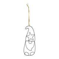Dekorativni Obesek Lola - zlate barve/črna, Konvencionalno, kovina/tekstil (5/12,5cm) - Modern Living