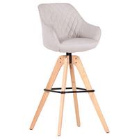 STOŁEK BAROWY COOL -BEACH CLUB- - kolor naturalny, Lifestyle, tkanina/drewno (55/106/56cm) - Landscape