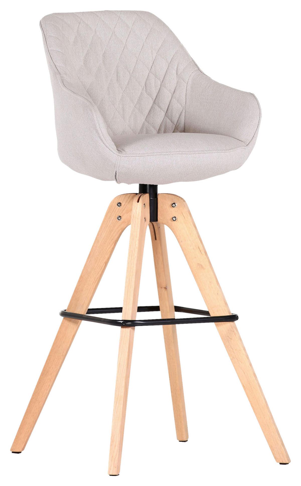 STOŁEK BAROWY COOL -BEACH CLUB- - kolor naturalny, Lifestyle, tkanina/drewno (55/106/56cm) - Landscape