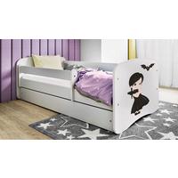 Otroška Postelja Babydreams, Bela, 80x160cm - bela/barve breze, Moderno, tekstil/leseni material (80/160cm) - MID.YOU