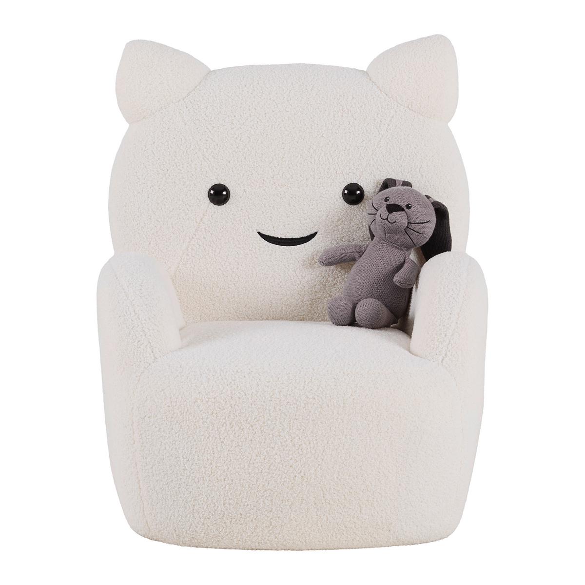 Fotelja Kitti -Trend- - bijela, Romantično / ladanjski, drvo/tekstil (59/72/58cm) - Premium Living