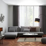 Wohnlandschaft in Hellgrau 'Hannah' - Hellgrau, MODERN, Holz/Textil (198/93/84/84/98/165cm) - Bessagi Home