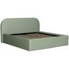 Tapecirani Krevet Bilbao Storage - svijetlo zelena/crna, Design, drvo/tekstil (180/200cm) - Based