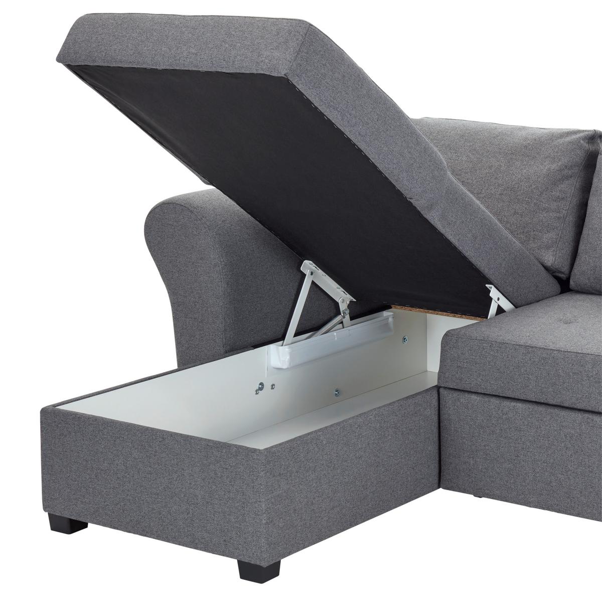 Canapea modulară Lasse - antracit, Modern, textil (260/155cm) - Best Price