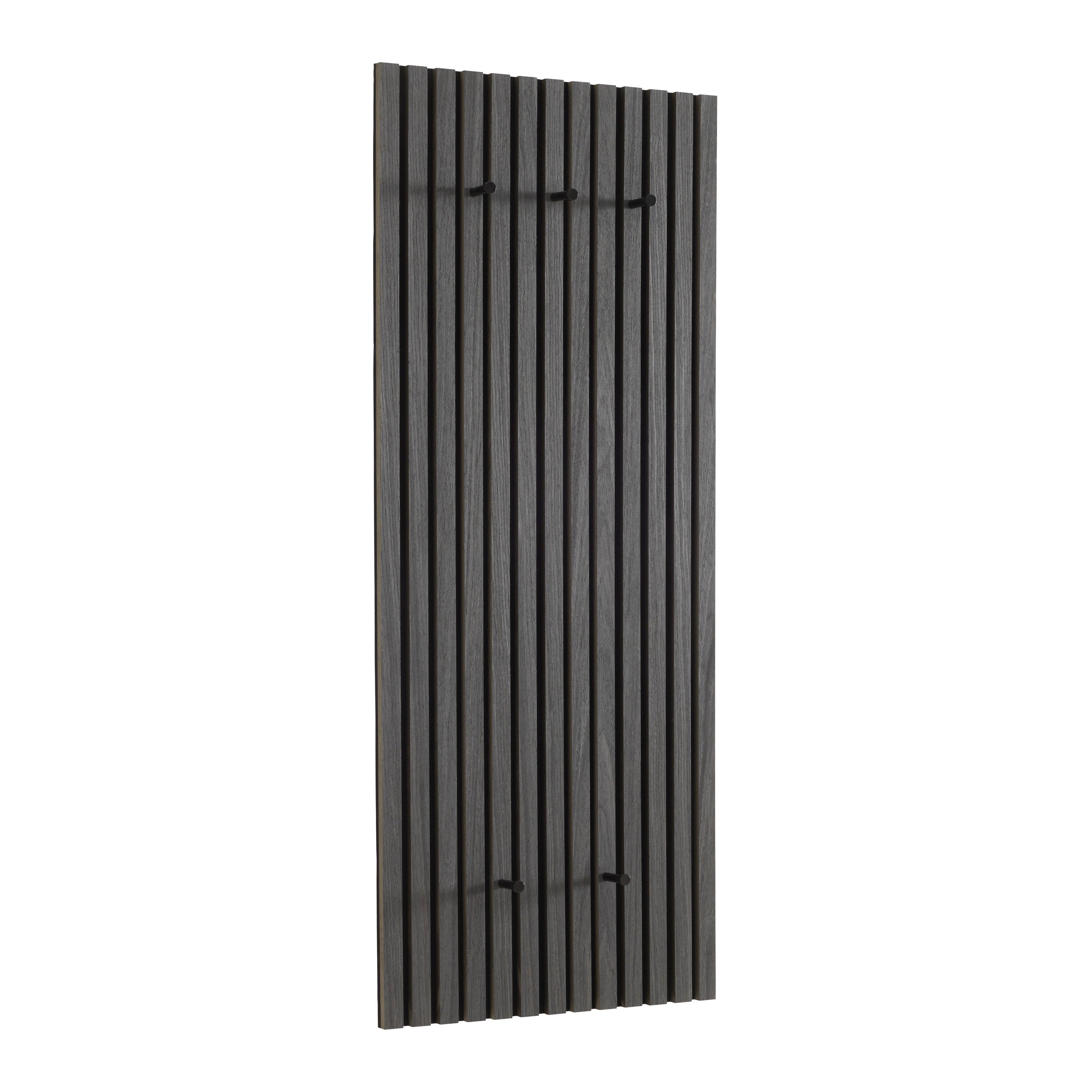 Garderobenpaneel Grace Grau - Grau, MODERN, Holzwerkstoff/Textil (50/125/7cm) - Mömax