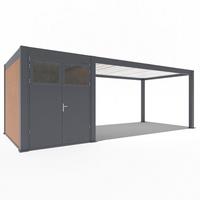Nadstrešek Za Avto Pergoline, Antracit, 3x7,2m - barve grafita, Basics, kovina (300/255/720cm) - Gardenson