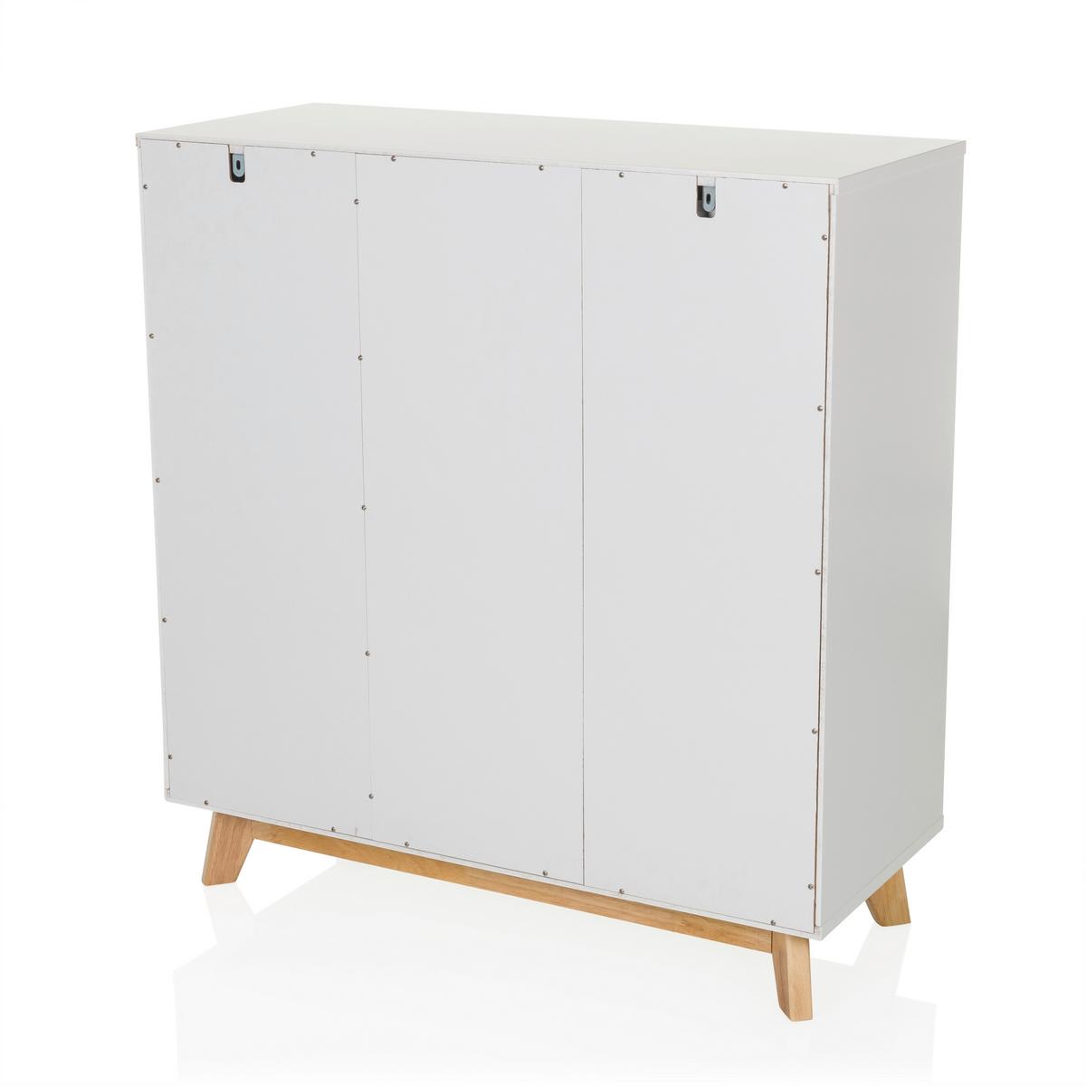 Komoda Estha, Bela - bela, Moderno, leseni material/les (80/85/34cm) - MID.YOU