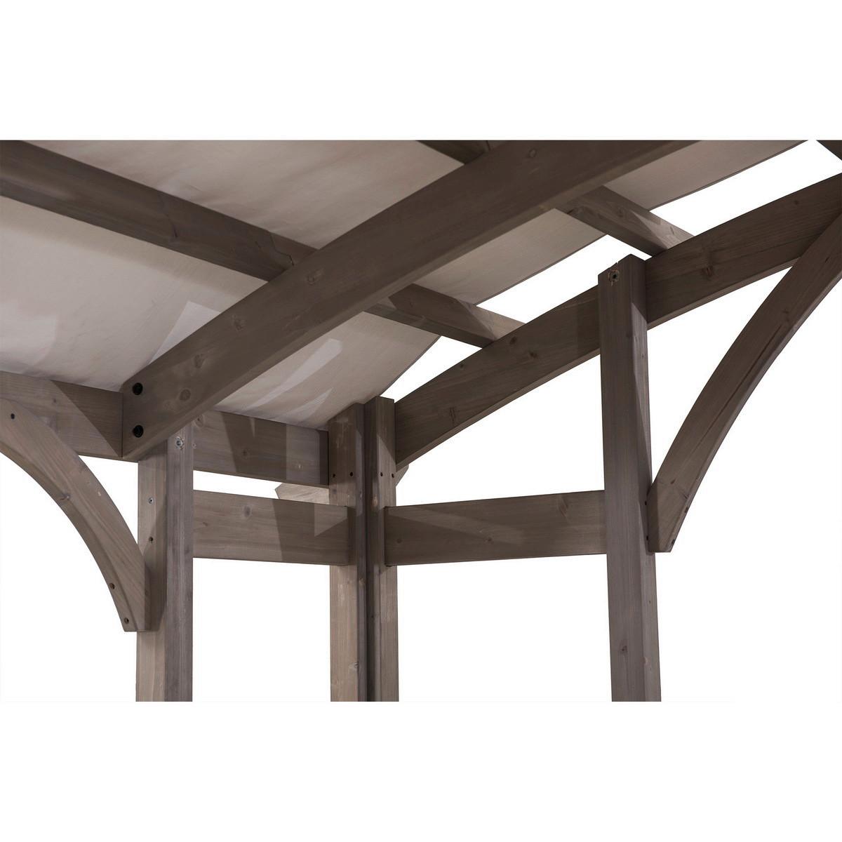 Pavillon Naturfarben/Hellgrau - Hellgrau, Basics, Textil (427/250/305cm)