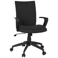 Drehstuhl Soft Schwarz ca. 54x104x44cm - Schwarz, MODERN, Kunststoff/Textil (54/104/44cm) - MID.YOU