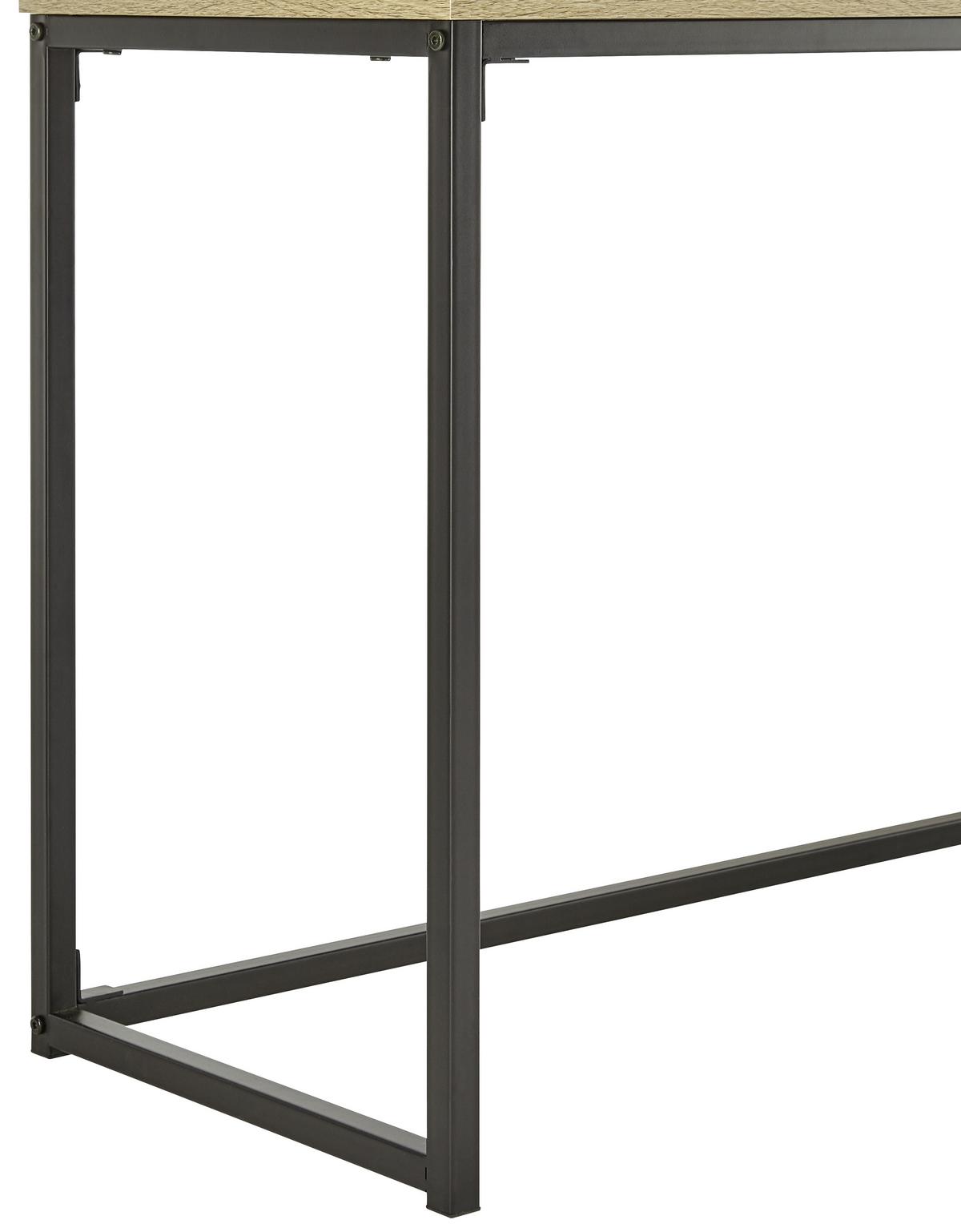 Konzolna Mizica Giorgia, Barva Hrasta - črna/barve hrasta, Moderno, kovina/leseni material (100/38/76cm) - Bessagi Home