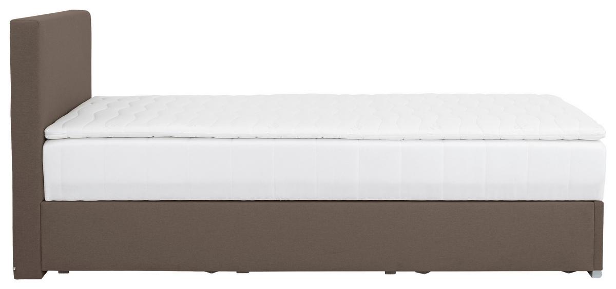Tapecirani Krevet Cosi - boje blata/boje pijeska, Konvencionalno, drvo/metal (100/200cm)