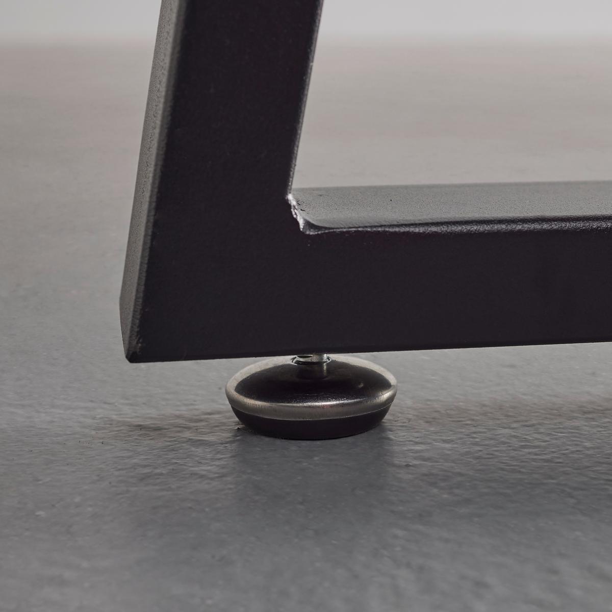 Schreibtisch Carolina Walnussfarben MDF ca.120x60 cm - Walnussfarben/Schwarz, MODERN, Metall (120/60/75cm) - Bessagi Home