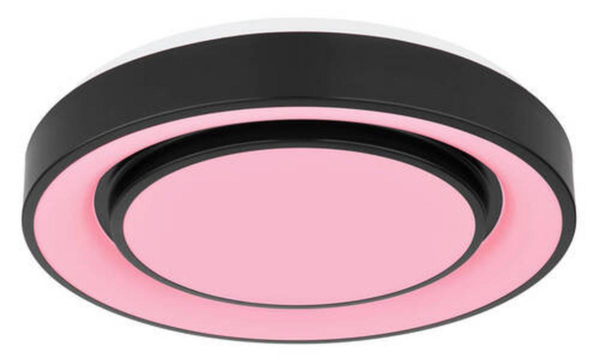 Stropna Led-svetilka Sully, S Sijalko - črna/opal, Design, kovina/umetna masa (38/7.5cm) - Globo