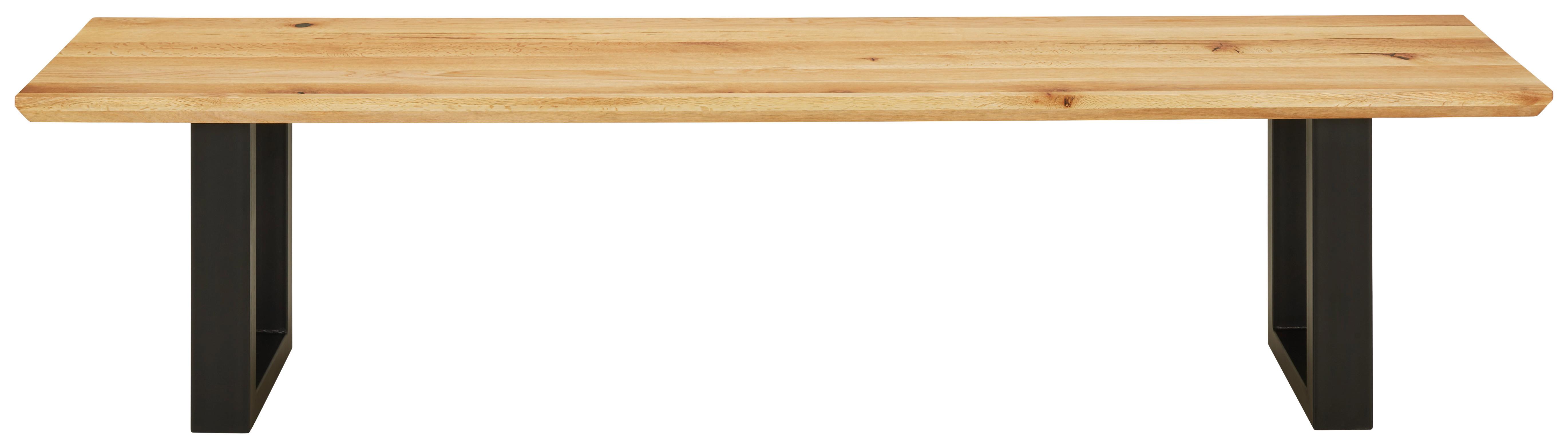 Sitzbank in Eichefarben - Eichefarben, MODERN, Holz/Metall (200/50/40cm) - Premium Living