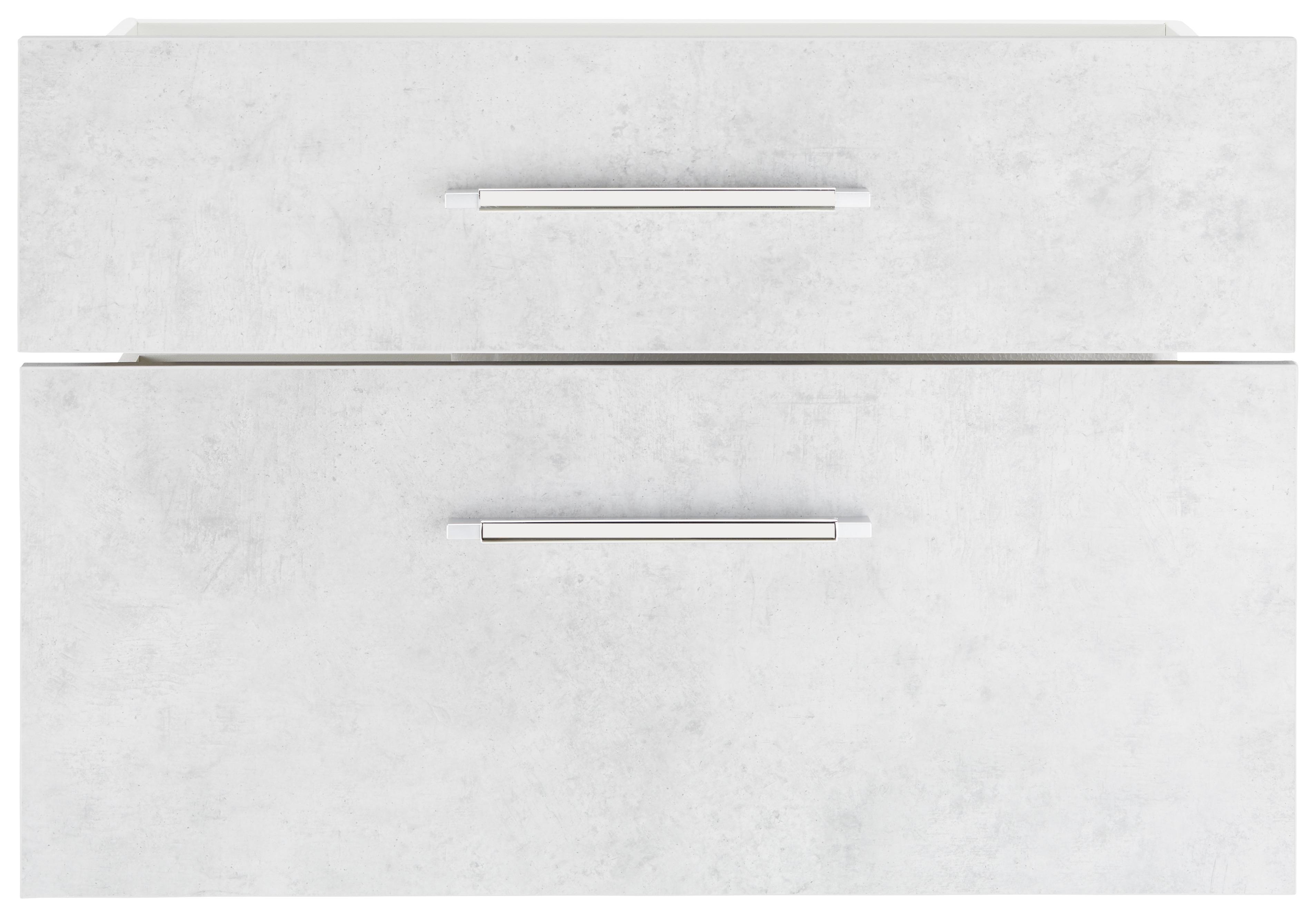 Schubladenset in Grau 2er Set - Alufarben/Grau, MODERN, Holzwerkstoff/Metall (76/51,4/39cm) - Modern Living