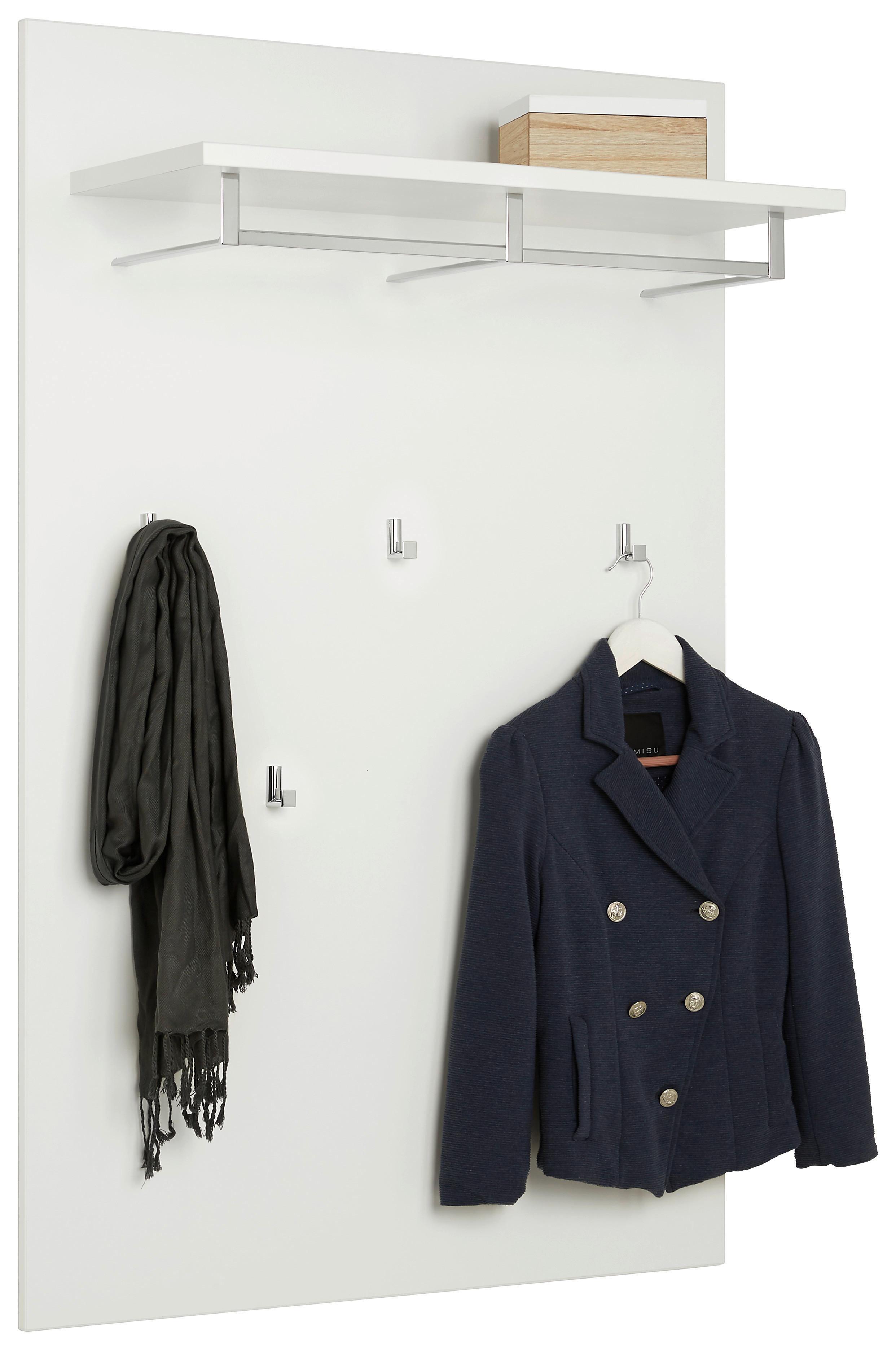 Garderobenpaneel in Weiss - Modern (85/130/30cm) - Premium Living