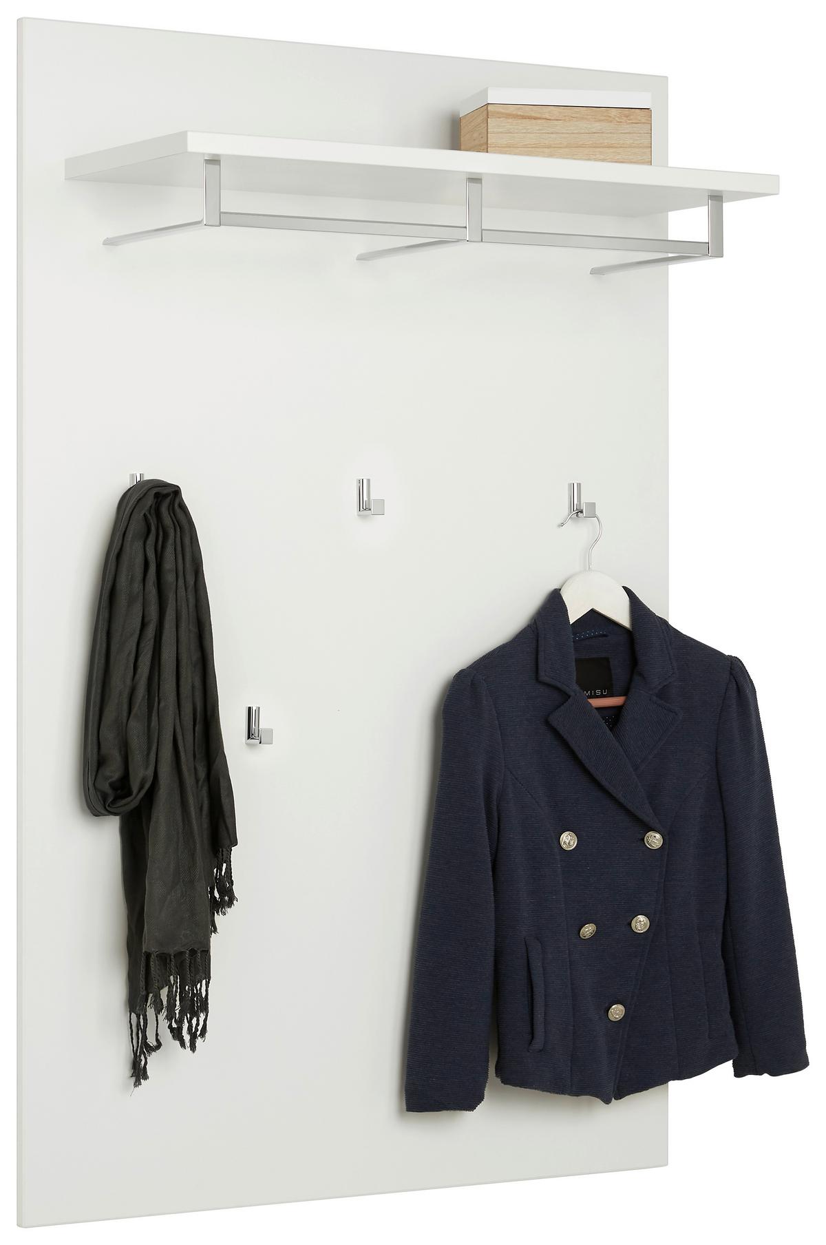 Garderobenpaneel in Weiss - Modern (85/130/30cm) - Premium Living