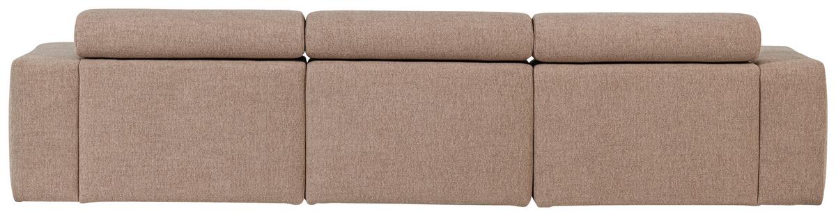 Ecksofa Novi Taupe S: 173x300cm - Taupe/Schwarz, Design, Kunststoff/Textil (173/300cm) - Livetastic