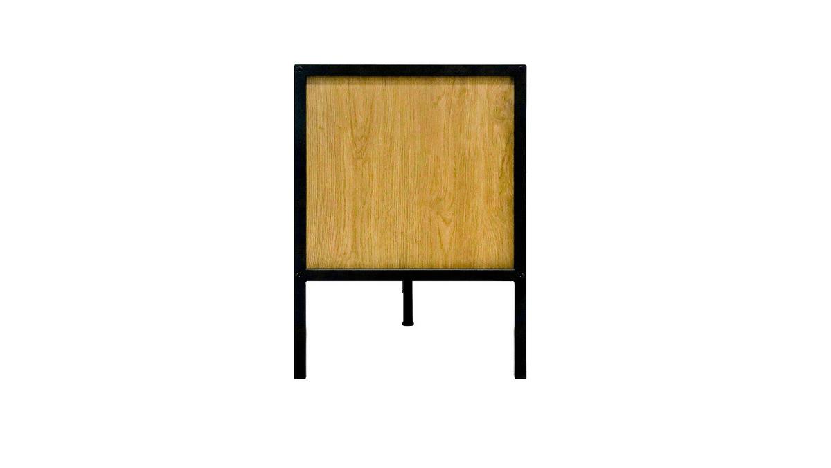 Nizka Omarica Queens -Exklusiv- - črna/naravne barve, Moderno, kovina/leseni material (160/54/40cm) - Mömax