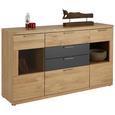 Sideboard in Graphit/Eiche - Eichefarben/Graphitfarben, KONVENTIONELL, Holz/Holzwerkstoff (165/94/42cm) - ZANDIARA