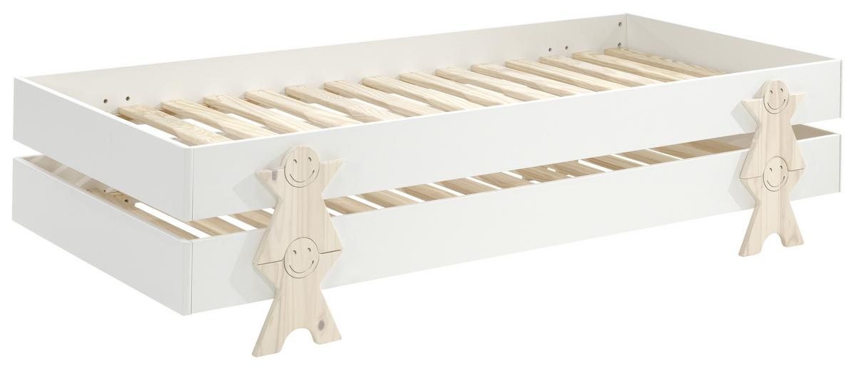 Stapelbett Modulo Weiß - Weiß, MODERN, Holz/Holzwerkstoff (90/200cm) - Vipack