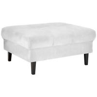 Hocker Boston Silberfarben - Silberfarben/Schwarz, Konventionell, Holz/Textil (93/46/75cm) - Based
