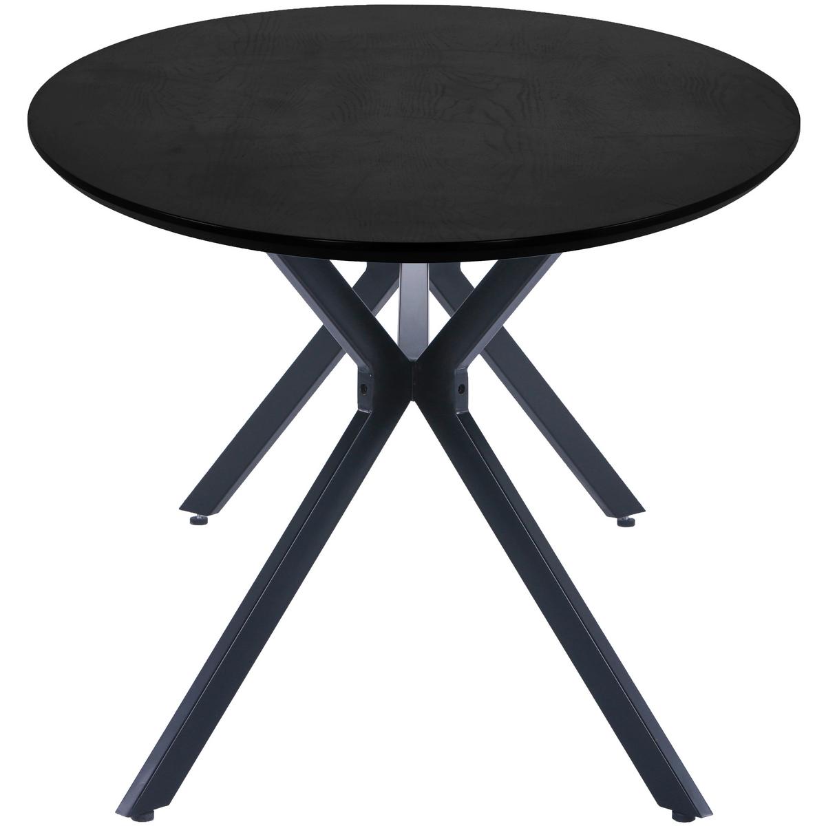 Esstisch Bruno Schwarz L: 220 cm - Schwarz, Design, Holzwerkstoff/Metall (220/100/75cm) - Livetastic