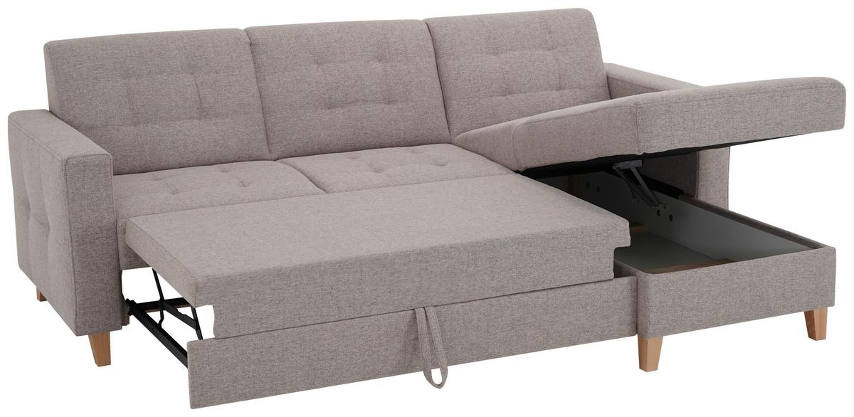 Kutna Garnitura Bergen - prirodne boje/smeđa, Design, tekstil/drvo (160/231cm) - Luca Bessoni