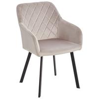 KRZESŁO Z PODŁOKIETNIKAMI LUCY - czarny/taupe, Modern, metal/drewno (54/87/64cm) - Livetastic