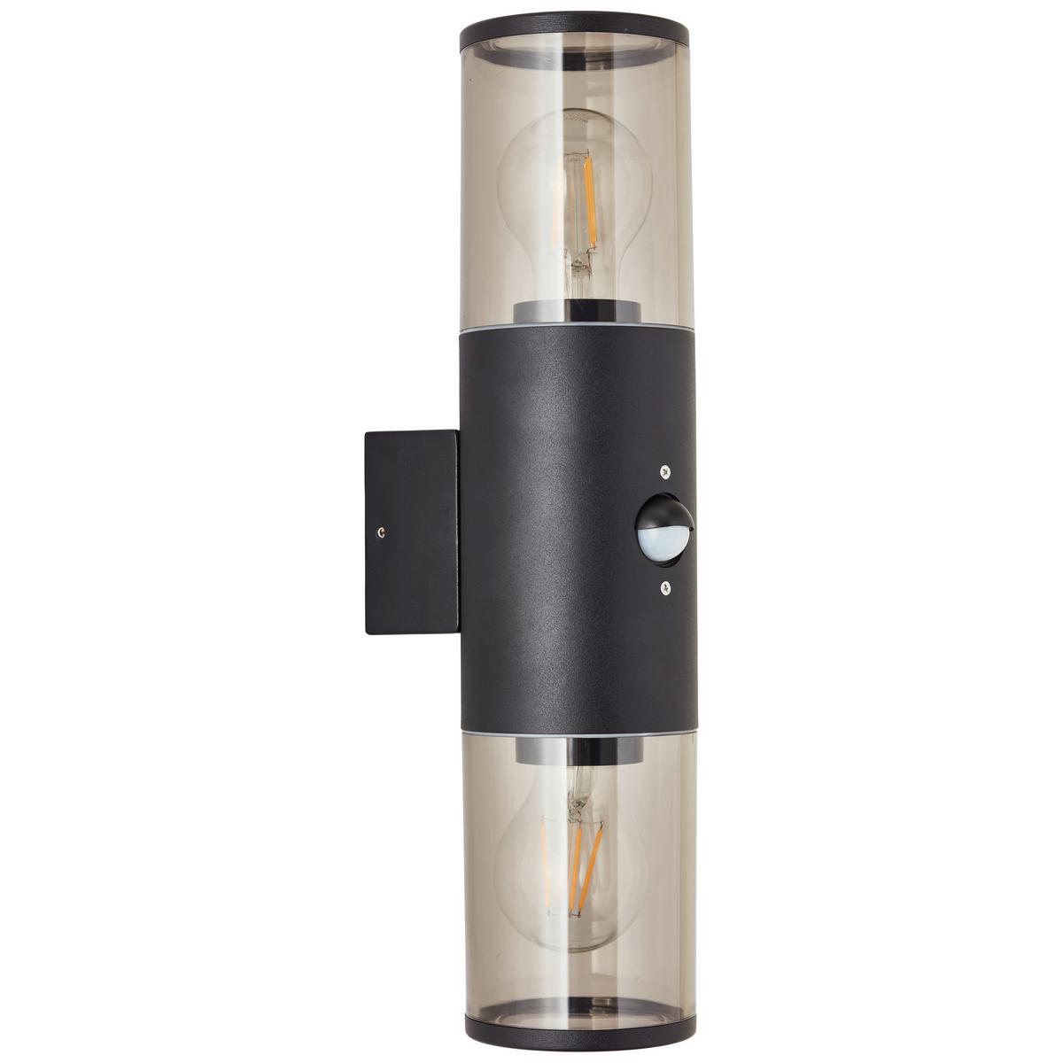 Außenwandleuchte Sergioro Schwarz max. 20 Watt - Schwarz, Basics, Kunststoff/Metall (33,2/9/12,5cm) - Brilliant