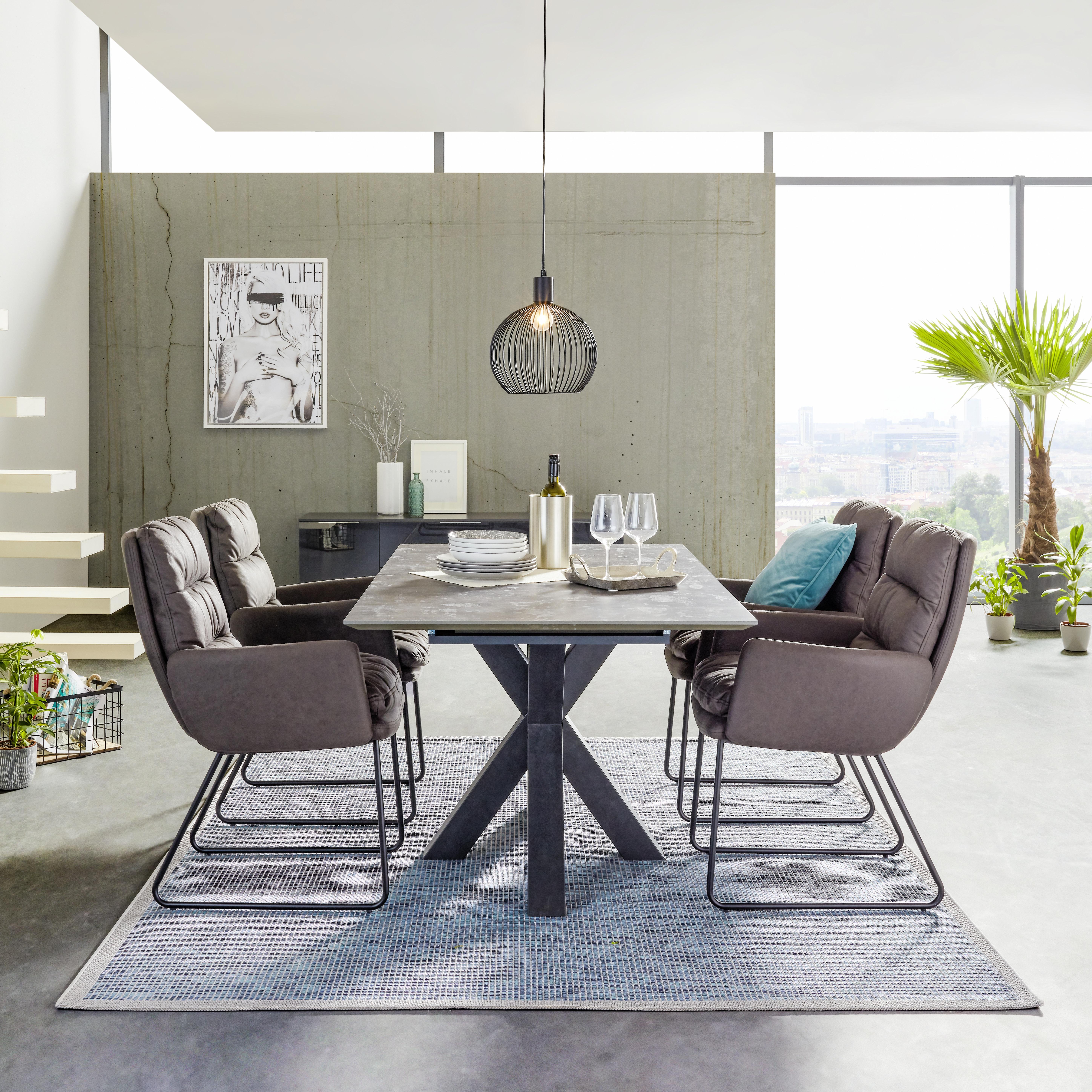 Kihúzható Asztal Luzern - modern, Faalapú anyag (160-210/75/90cm) - Modern Living